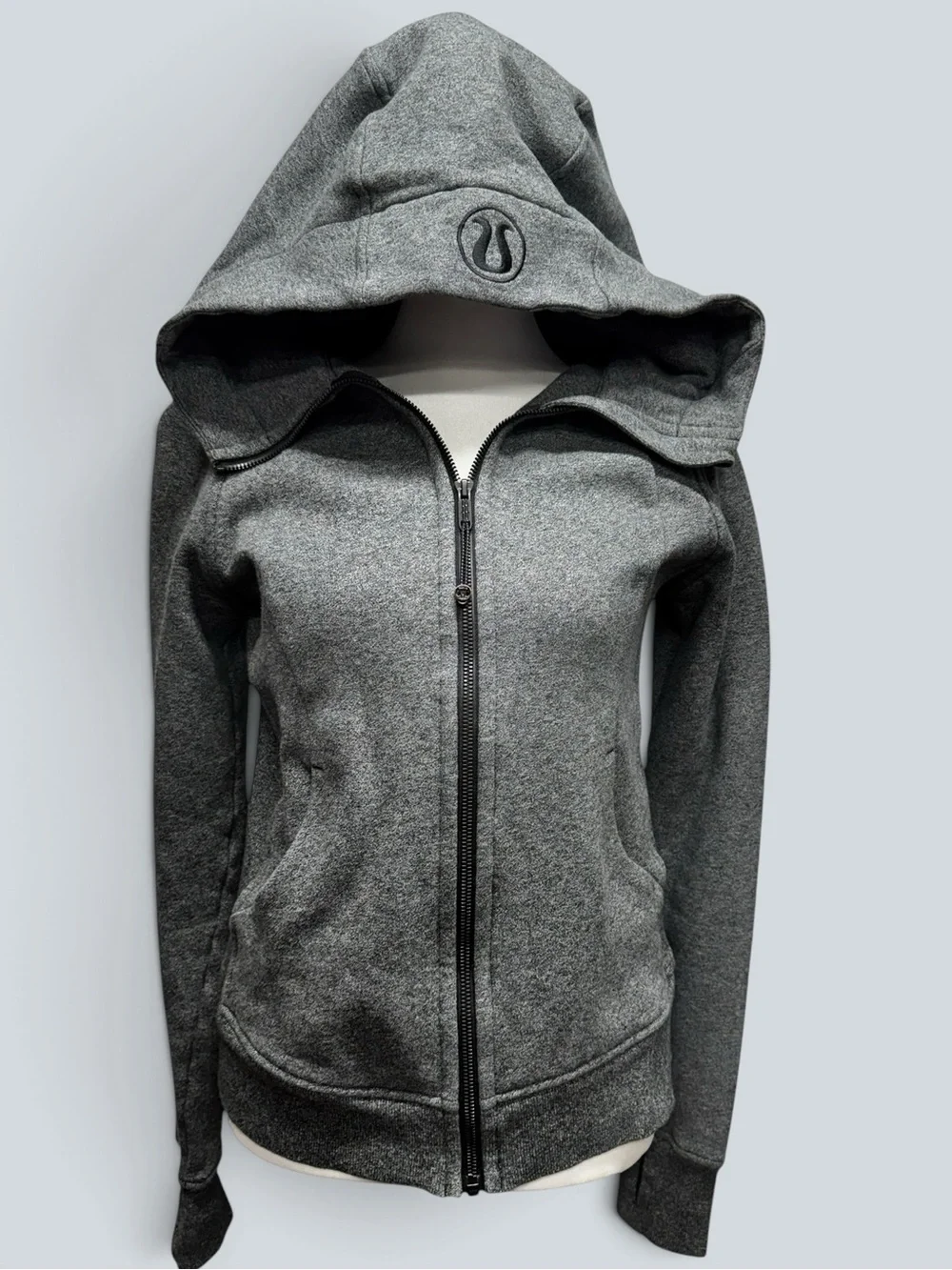 lululemon athletica Dark Gray Full-Zip Hooded Jacket Size 10